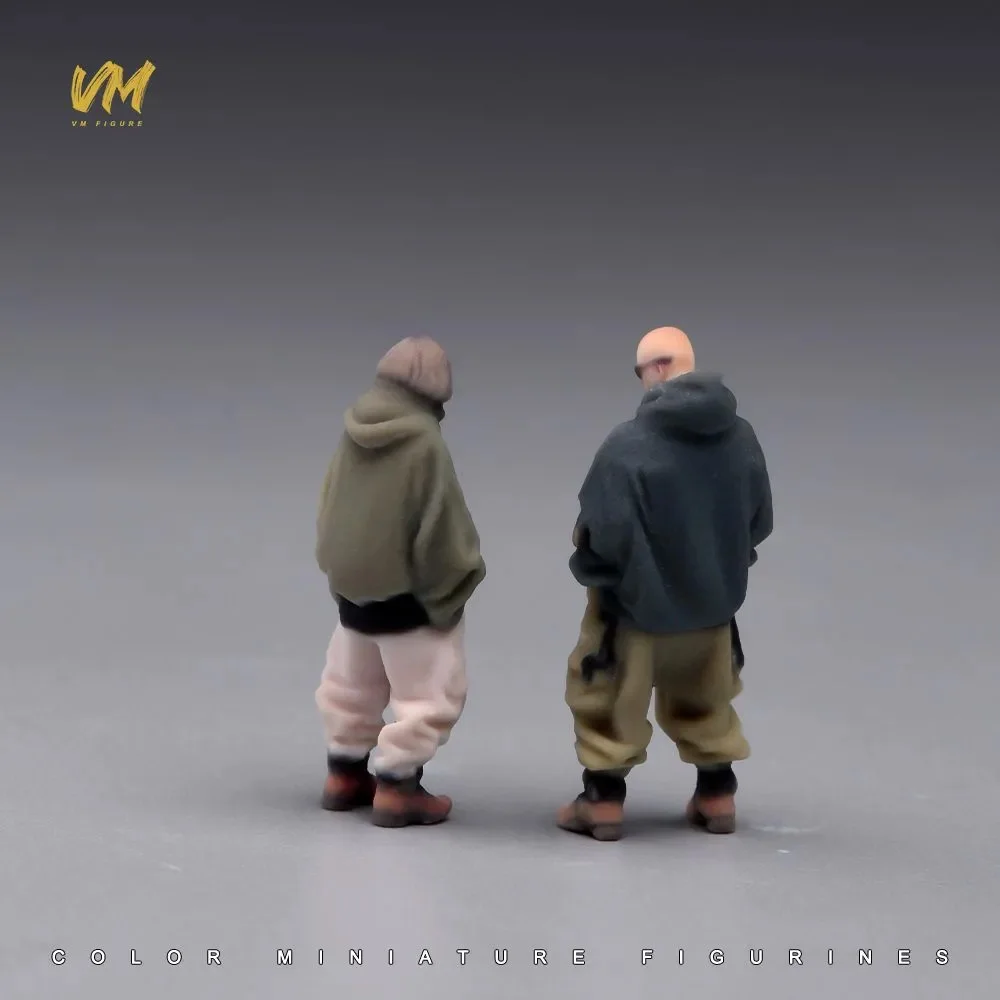 Vm 1/64 Scale Industrial Style Cool Couple Miniature Ornaments 3D Color Print Resin Figures Scene Model Decorations - view 4