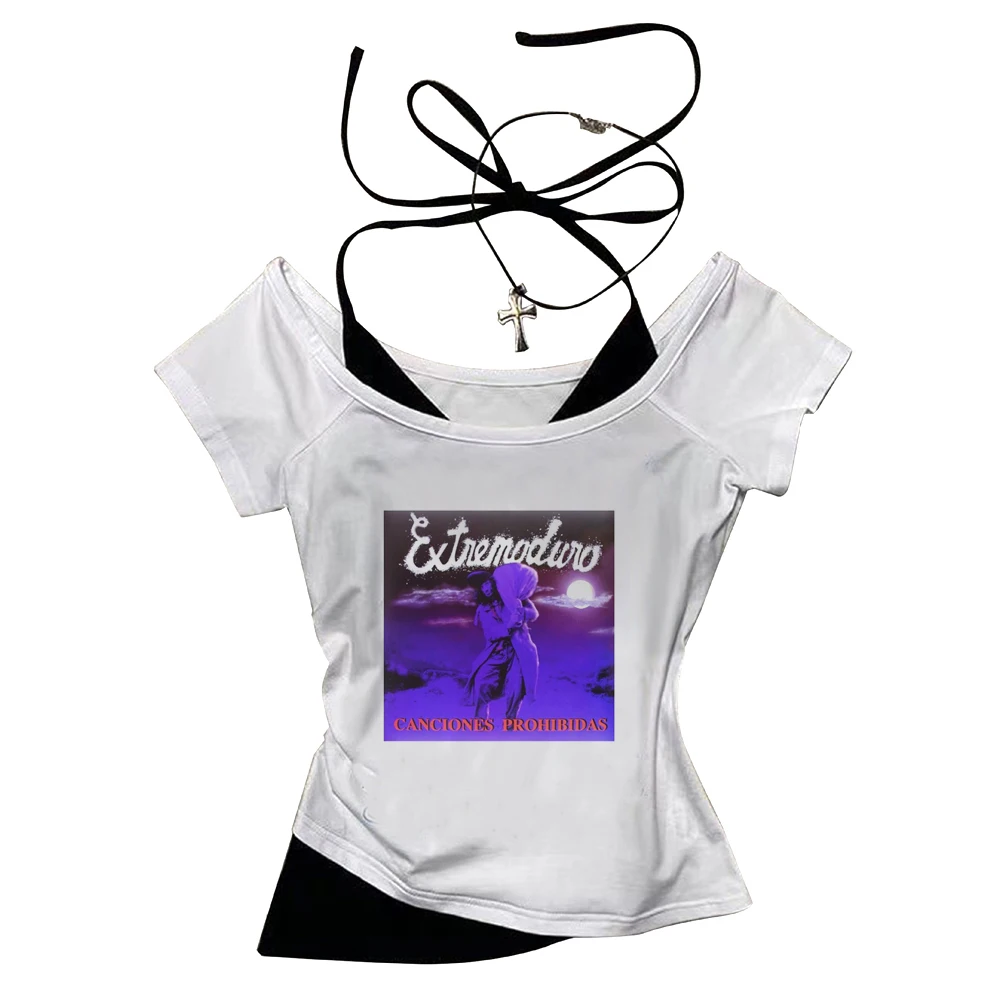 Extremoduro crop top shoujo goth meme harajuku jojifuku japanese tshirt japan y2k grunge jojifuku kawaii