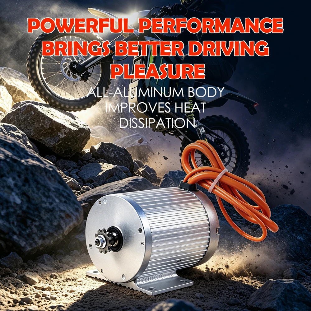 Kunray MY1030 72V 3000W Brushless Mid Drive Motor BLDC Peak 4000W IP54 with Temperature Protection for ATV Go Kart Mini E-Moto