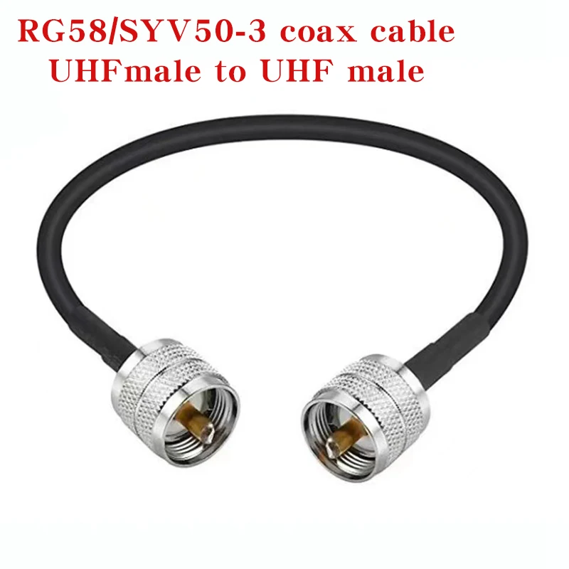 

RG58 /SYV50-3 Coax Cable SL16 UHF PL259 Male To UHF Male Connector PL-259 Male To UHF Male Crimp for RG58 Pigtail Antennm