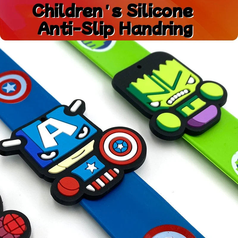 Marvel super-héros PVC enfants Bracelet bouclé anneau Bracelet en Silicone Iron Man Spider-Man Captain America Bracelet enfants cadeau jouet