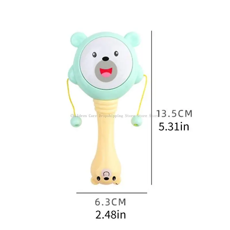 Aprendizaje temprano Musical Toy Cartoon Catton Drum 4pcs Baby Shaker Fine Motor Toy