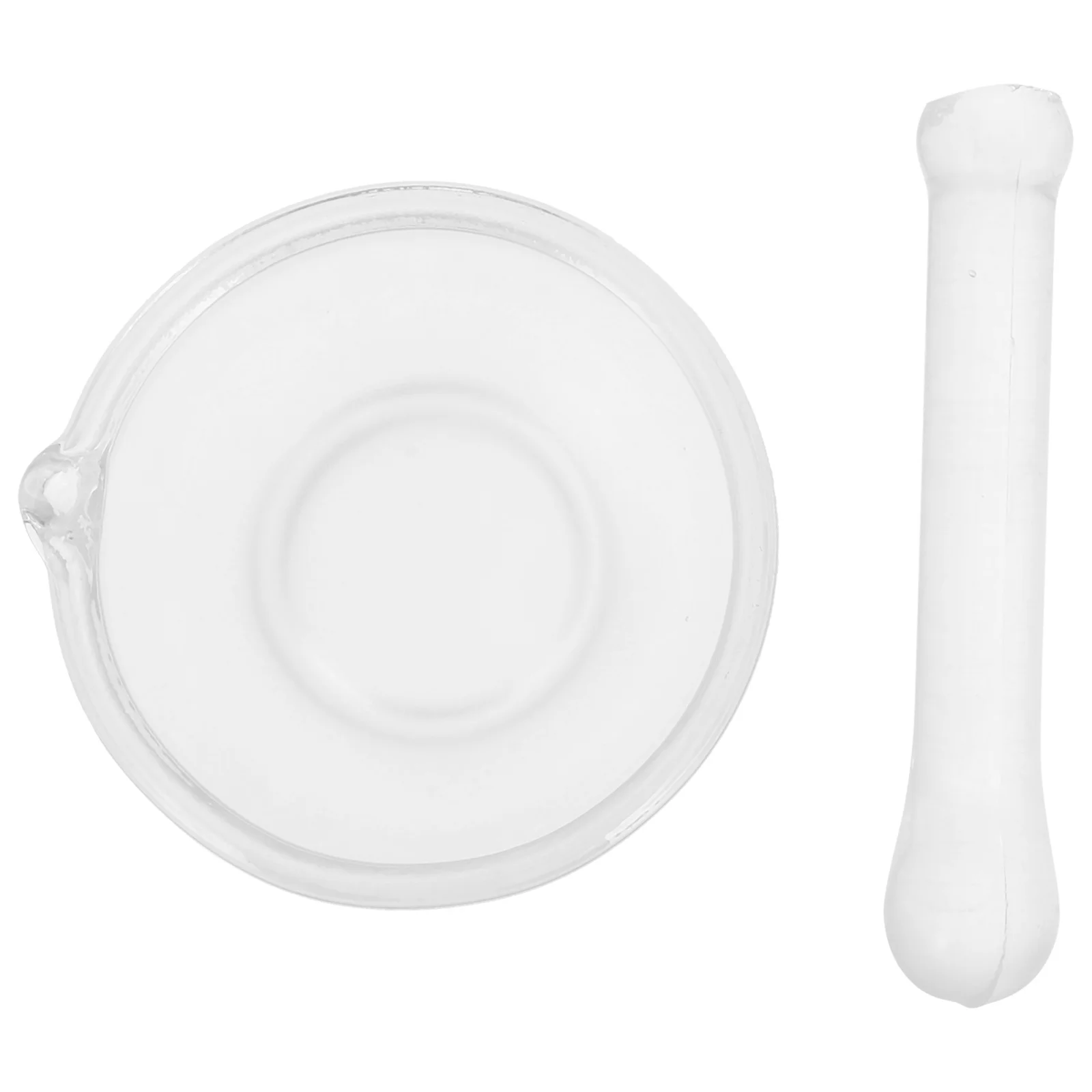 

1Set Lab Pestle Set Glass Grinding Bowl 60Ml Capacity Thickened Design for Mixing Crushing Ideal for Scientific and Culinary