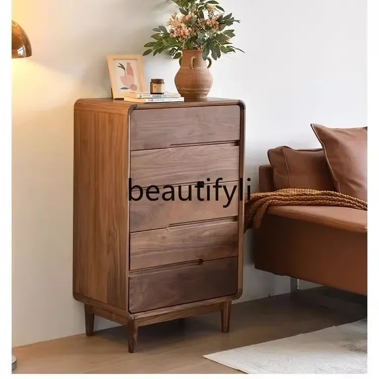 

32North American black walnut living room solid wood chest cabinet cherry wood storage cabinet chest cabinet