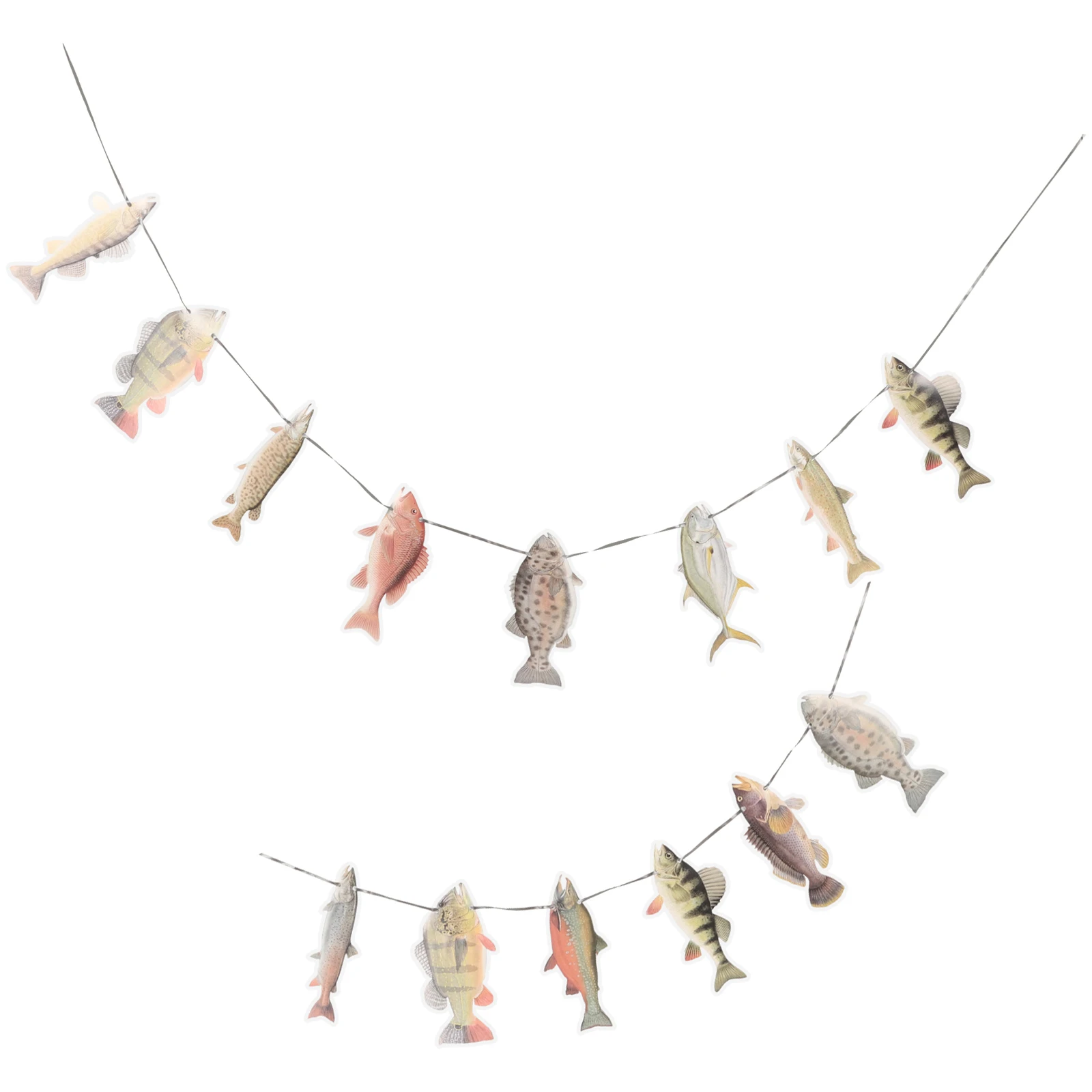 

Fishing Theme Birthday Party Decorations Multi Use Fish Garland for Birthday Party Family Gathering Outdoor Event Decor
