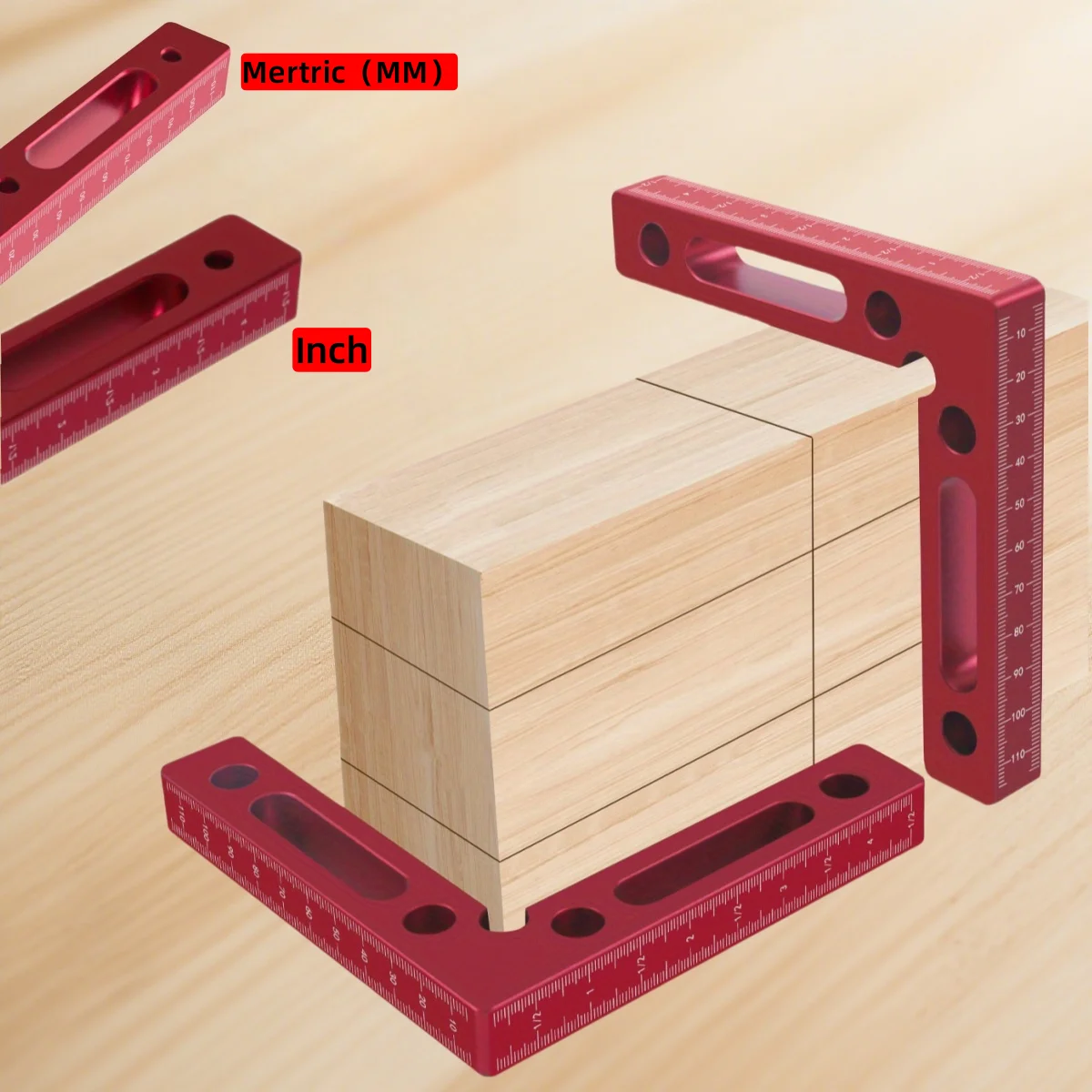 Woodworking High Accuracy Clamp Tool Aluminium 90 Degree Positioning Squares 4.7