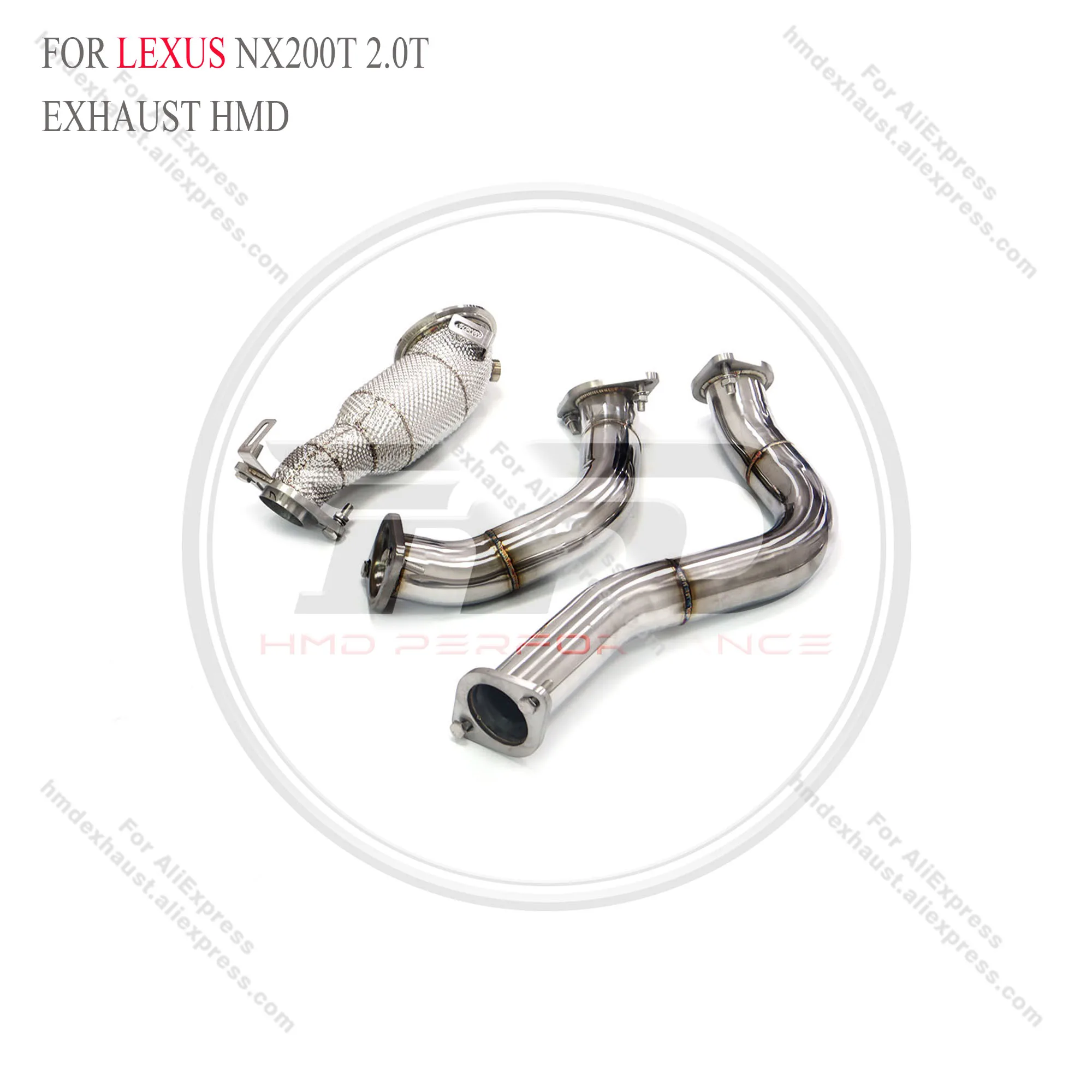 

Downpipe resonant tube for Lexus NX200t 2.0T With Heat Shield HMD Exhaust System Performance Quality certification
