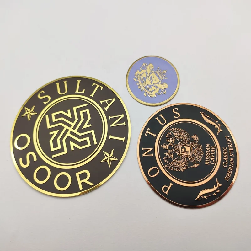 10 0.Zhang.Custom.2025 Custom Designs Aluminium Embossed Logo Decal Metal Sticker Perfume Bottle Package Labels