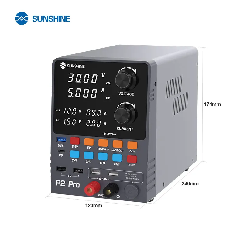 Sunshine P2 Pro 30V/5A DC Power Supply For Mobile Phone Repair Voltage/Electric Current Checking Repair Tool