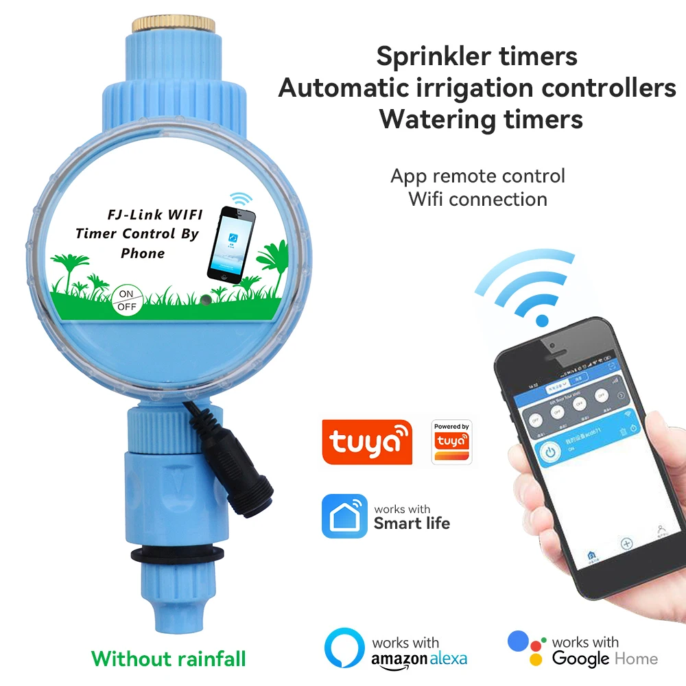 

Tuya Smart Watering Timers WIFI Cellphone RemoteDrip Device Smart Life Garden Automatic Irrigation Water Valve Controller System