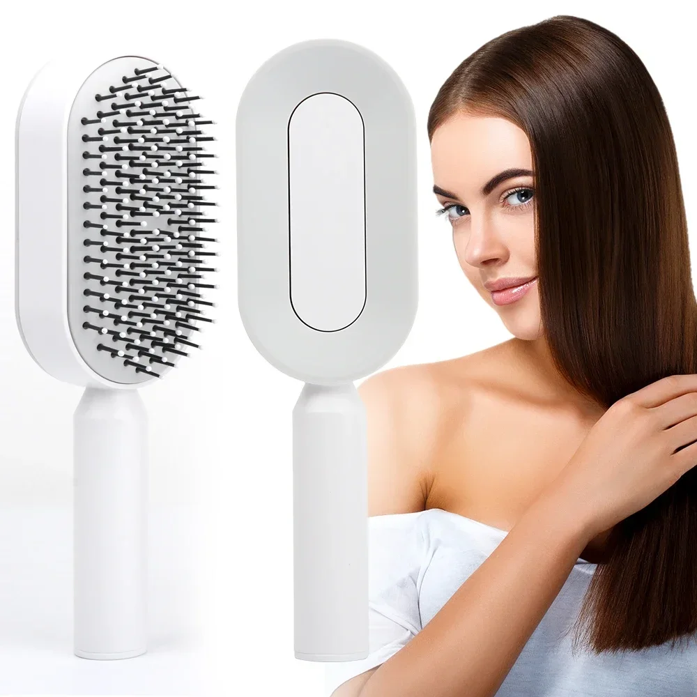 

Self Cleaning Hair Brush for Women One-key Cleaning Hair Loss Airbag Massage Scalp Comb Anti-Static Hairbrush Styling Tools