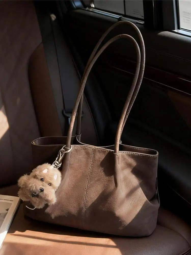 

Vintage Tote Bag Women's Faionable Versatile oulder Handbag Commuting Work Bag Ci Simple Sle Nylon Soft Surface