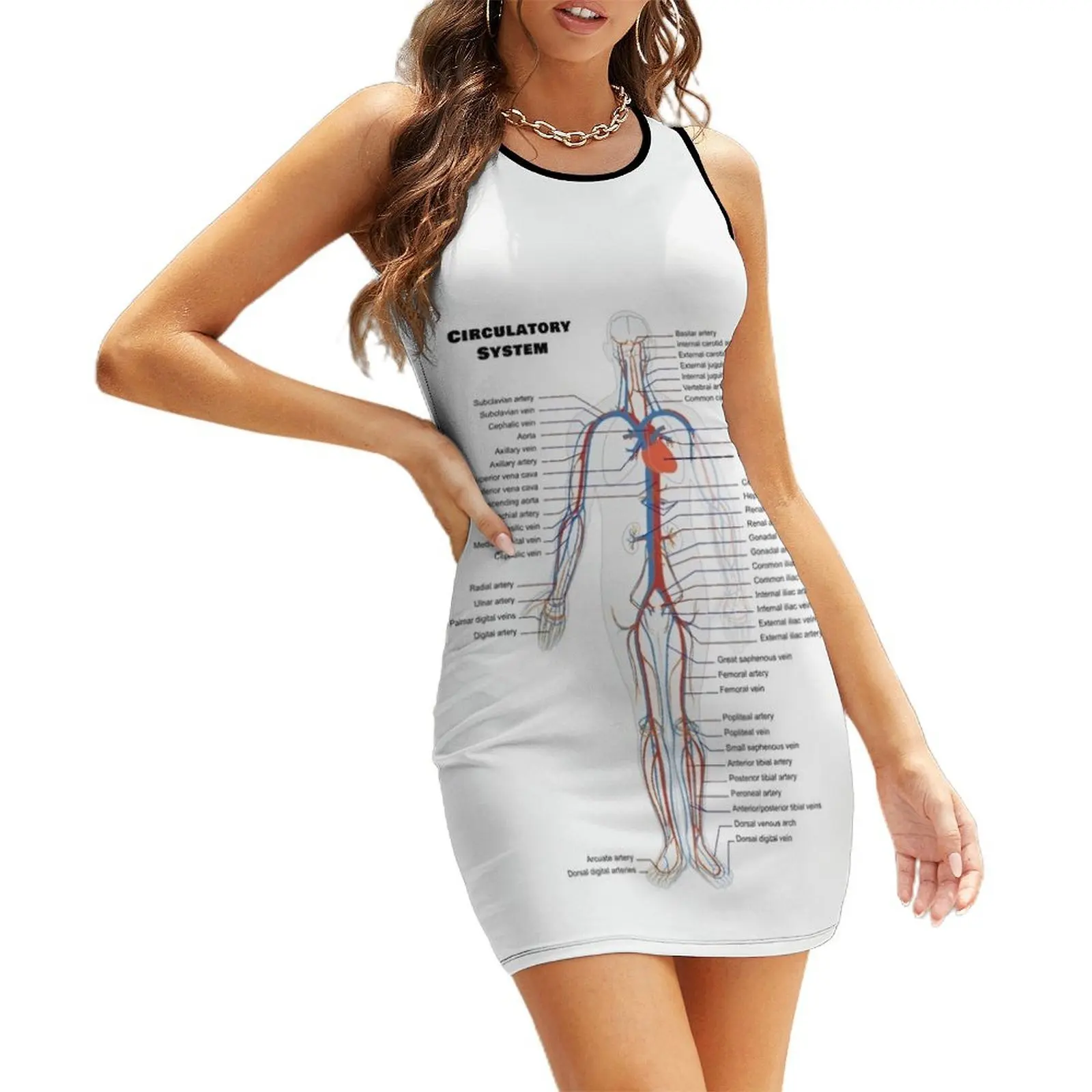 

Human Circulatoy System Chart Sleeveless Sundress summer dress women 2025 evening dresses women evening dress ladies