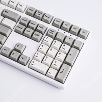 USLION 122 Keys XDA Profile Keycaps Minimalist Gray Theme PBT Dye Sublimation Key Cap For Gaming Mechanical Keyboard MX Switches