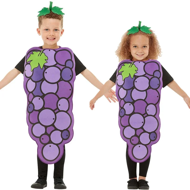 2024 Unisex ragazze ragazzi Cupcake Pizza Pie sottaceto carota Carnival Outfit cibo per bambini frutta verdura Halloween Purim Party Costume