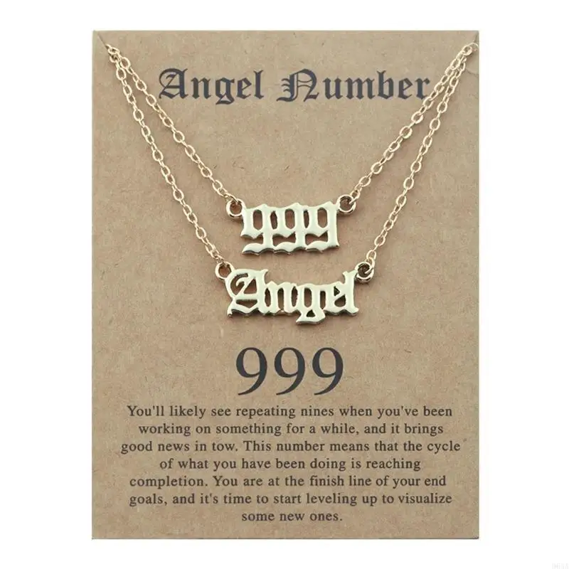 Angel Number Necklace 111 222 333 444  666 777  Numerology Necklace  for Girls Boys Gift  Pendant  Clavicle  Jewelry 964A view 4