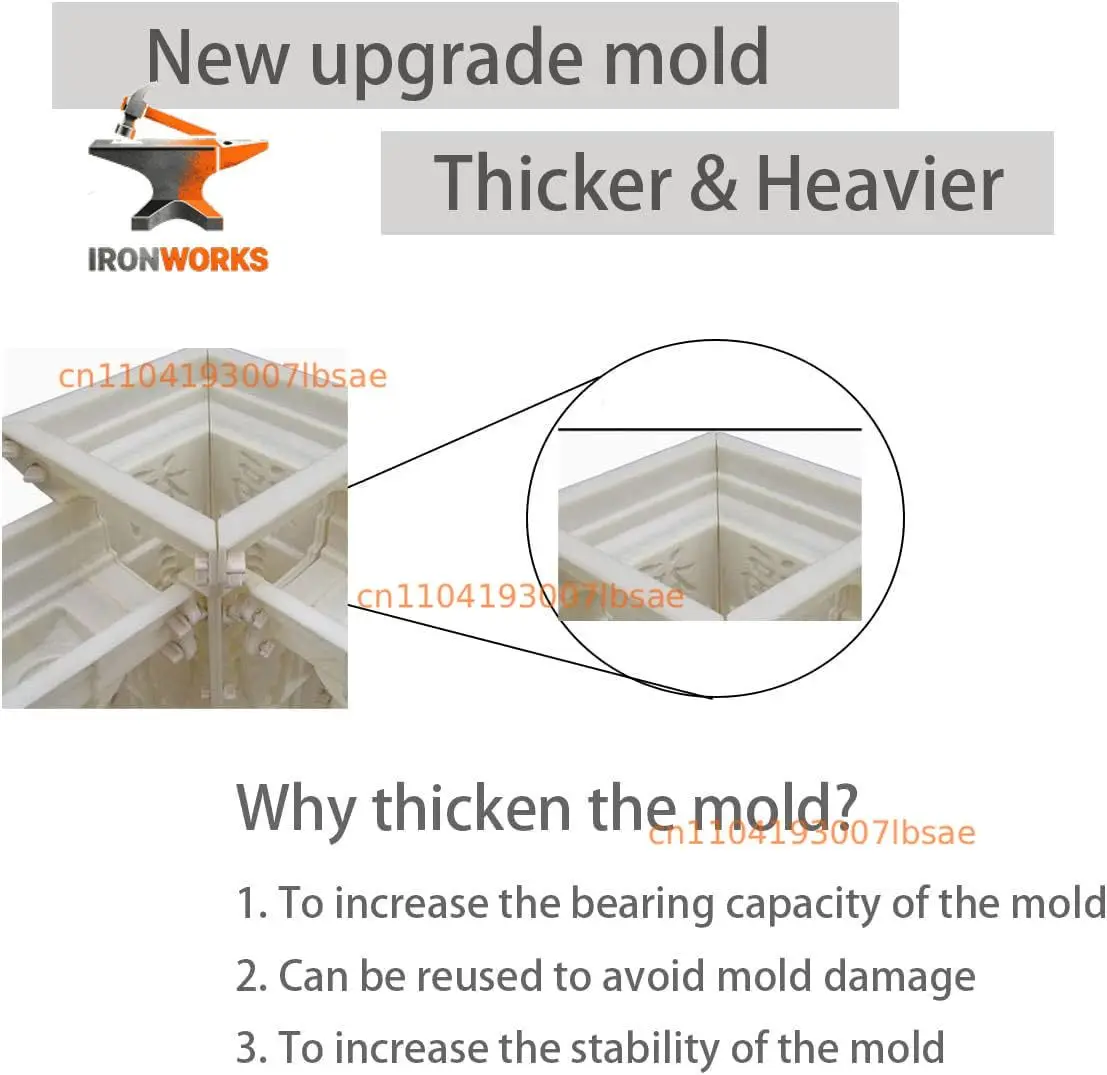 26.78" Plastic Pillar Concrete Molds  Pillar Mould Garden Reusable DIY Casting Cement Plaster Concrete Mould view 6