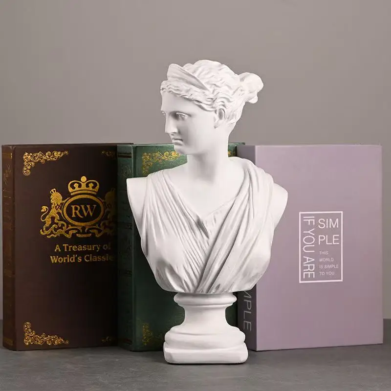 Nordic Female David sculptures statue Resin process Home Living Room Office Table decoration and accessories Character Statue