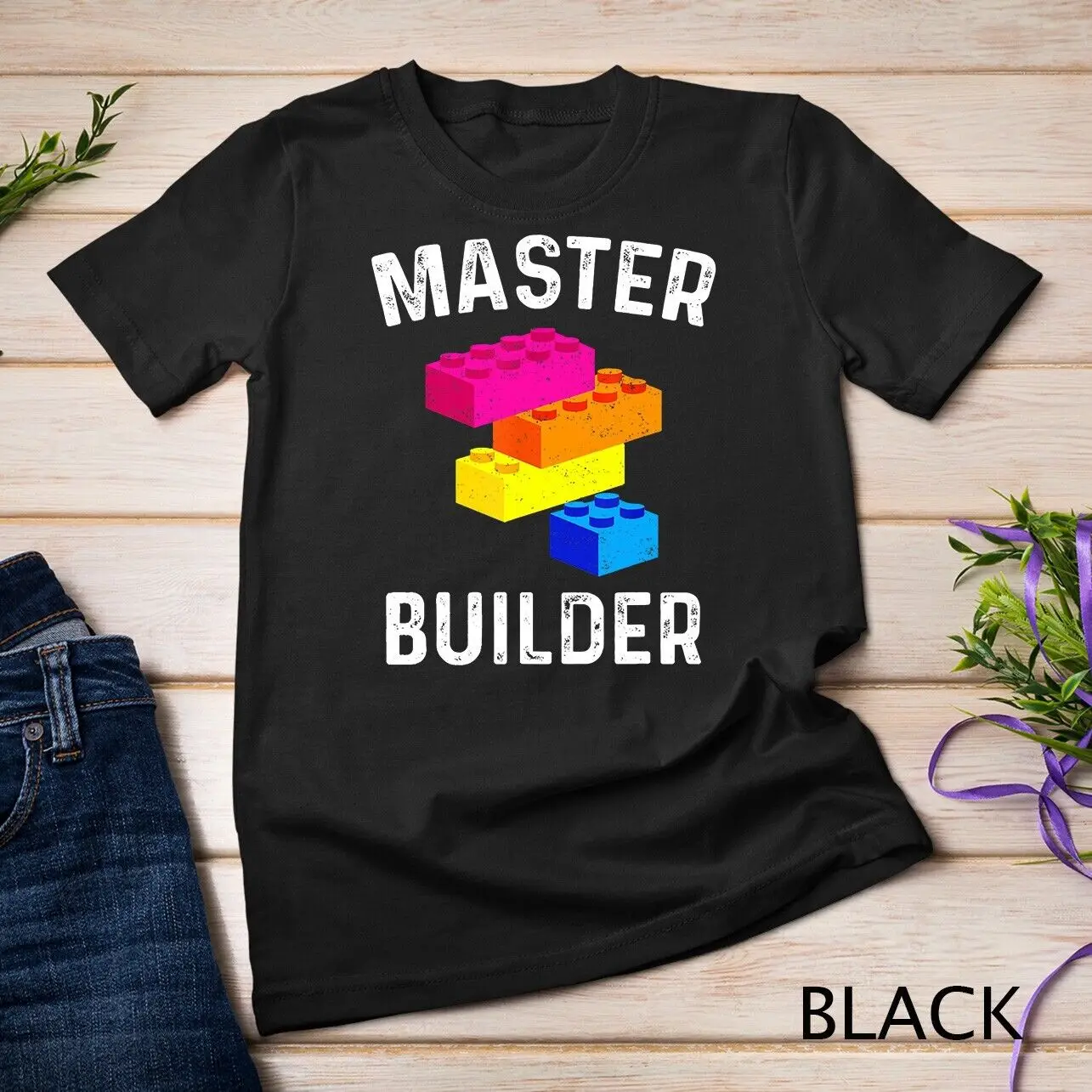 Master Builder - Building Blocks Bricks - Toys Lover T-Shirt Unisex T-shirt