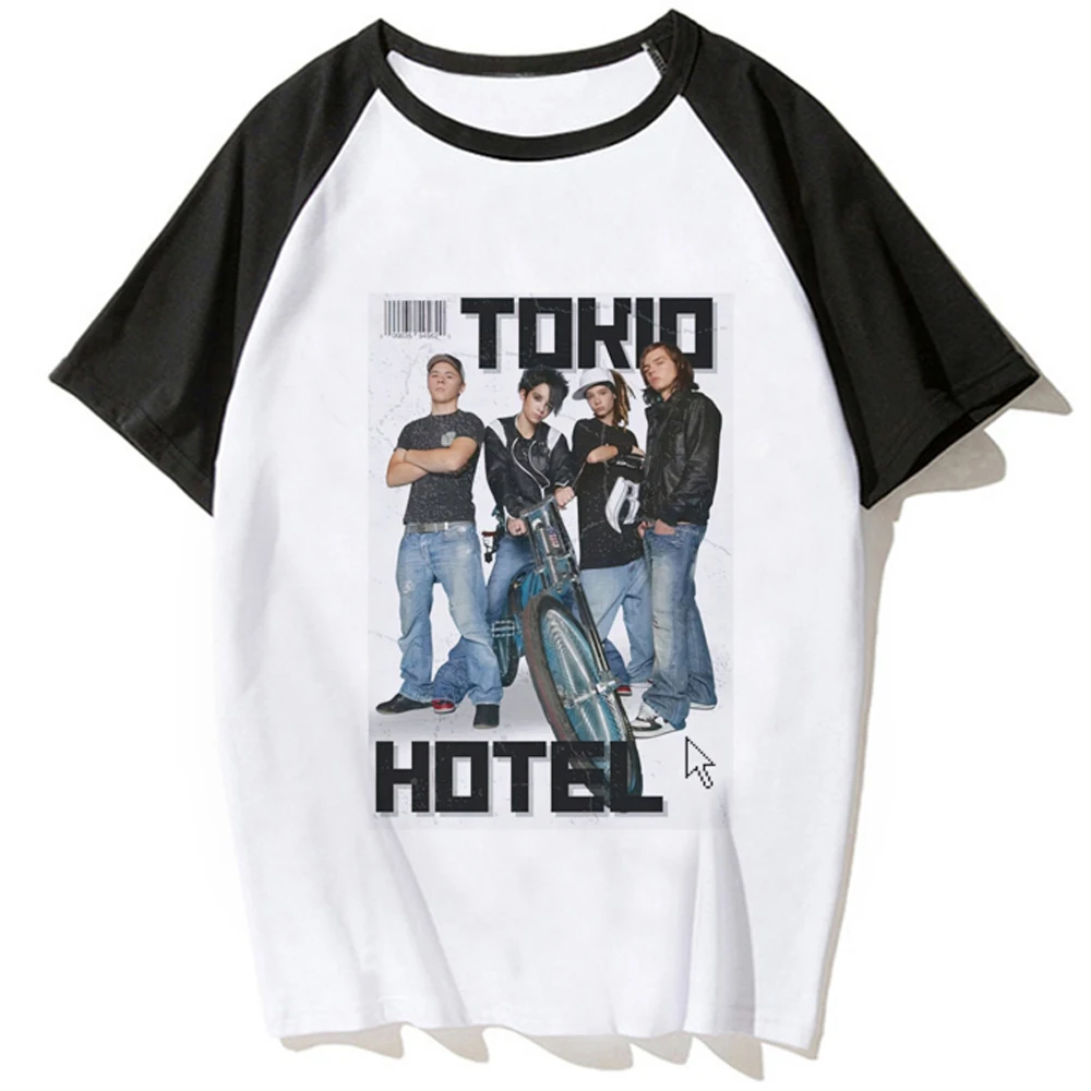 Women\'s Tokio Hotel Camisetas, Anime Comic Manga Tee, Girl manga 2000s Roupas