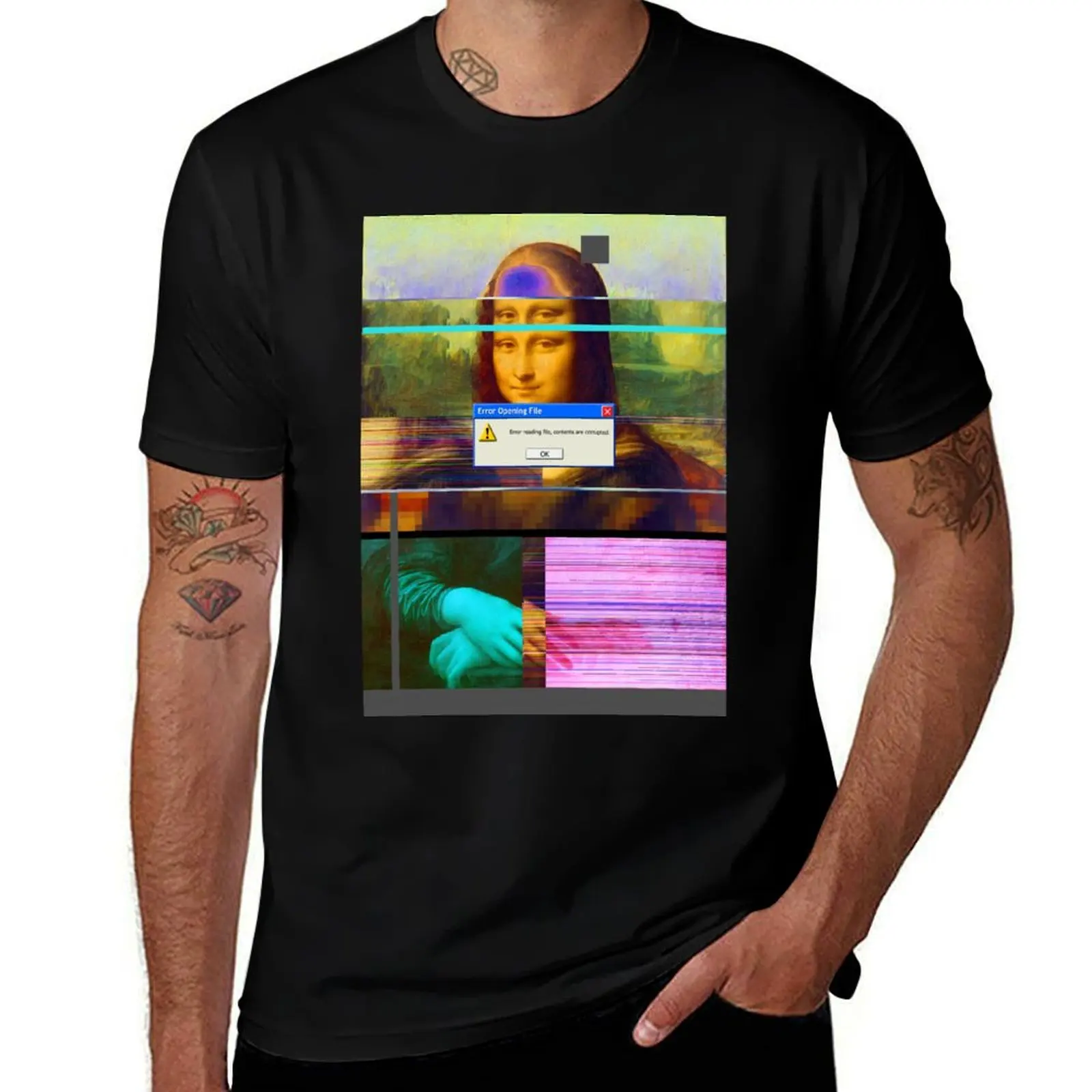 Mona.Lisa._corrupt T-Shirt Everyday Wear Basic Short Sleeve Top