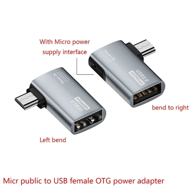 Micro USB Male to USB Female OTG Adapter USB Adapters for Phones and Tablets Convert Micro USB to USB A, Easy to Use