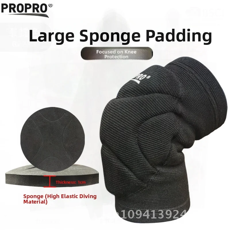 

PROPRO вязаные наколенники из пенопласта для мужчин и женщин, дышащие, приятные для кожи, для танцев, волейбола, бега, мягкие наколенники, черные