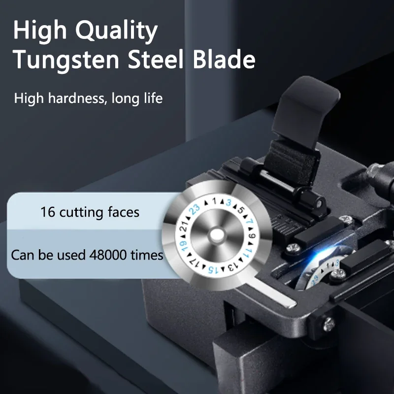NETONE Fiber Cleaver Fiber Tool 48000 Cutting Times 16 Point Blade FTTH Fiber Optical Cutting Knife