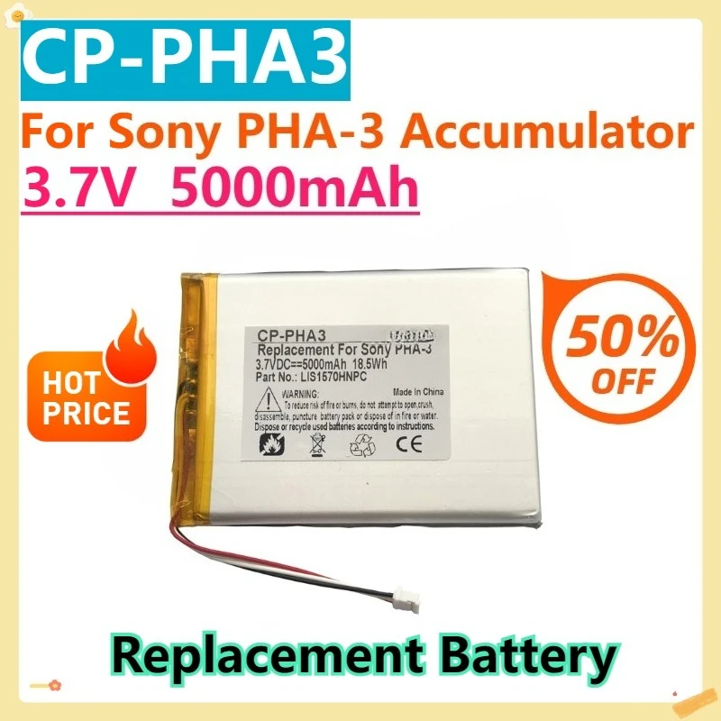 

For Sony PHA-3 Accumulator Replacement Batterie LIS1570HNPC Battery 3.7V 5000mAh
