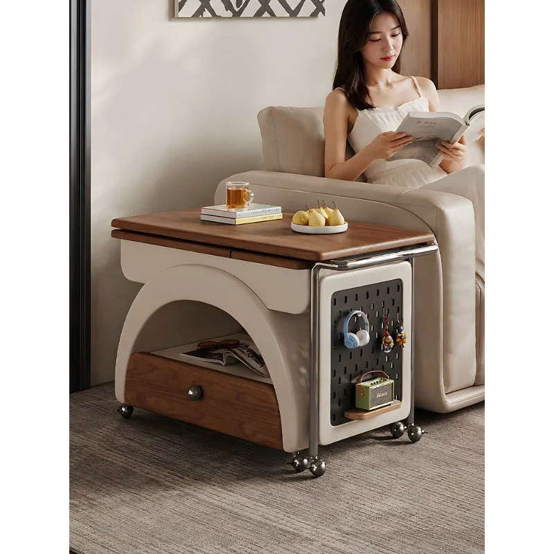 Mobile coffee table can be lifted and retractable living room for home use