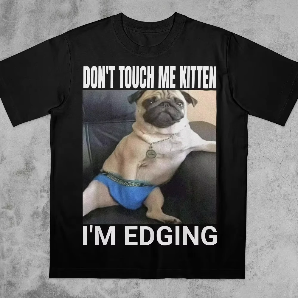 Rotten Brain Dog Dingo Ahh T-shirt Dank Memes 90s Retro Women Clothing Fashion Summer Streetwear Graphic Y2K Harajuku Aesthetic
