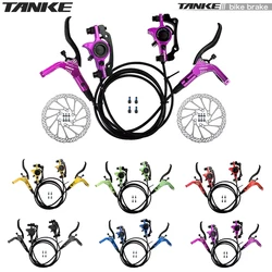 TANKE MTB Bike Set freno a disco idraulico Rotori da 160mm Piastra pinza olio Anteriore posteriore Morsetto per bicicletta da montagna 22.2mm Maniglia un pilastro