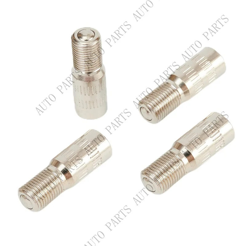 A+ for 27mm Valve Stem Extensions 4pcs Brass Cap Car Screw-On Silver Tone Truck