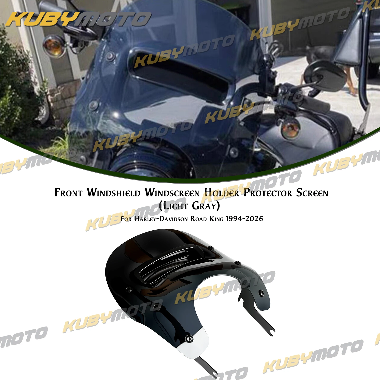 Motorcycle Windshield Windscreen For Harley Road King R FLHRXS Touring Electra Glide Police FLHTP Front Splitter Vented Fairing