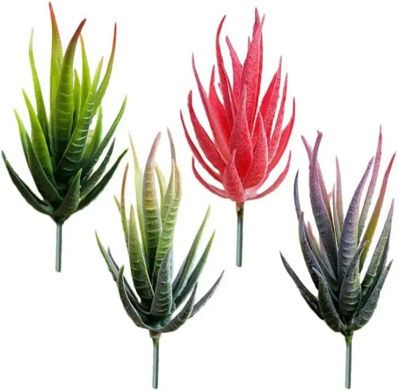 4pcs Artificial Plant,Artificial Aloe,Mini Aloe Succulent Plants Unpotted Fake Succulents Picks