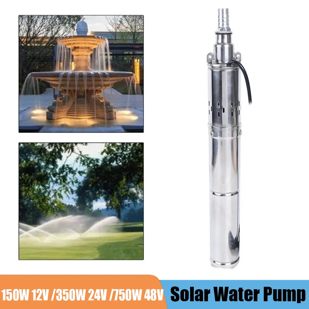 150W 350W 750W Solar Water Pump 12V 24V 48V 60V Deep Well Pump Submersible Pump Farm Agricultural Irrigation Deep Well Pump