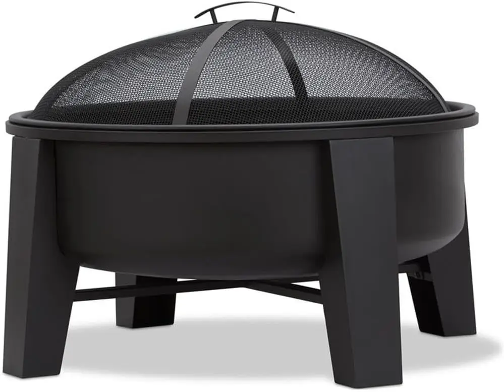 Real Flame Forsyth Wood Burning Fire Pit 360-BLK Black