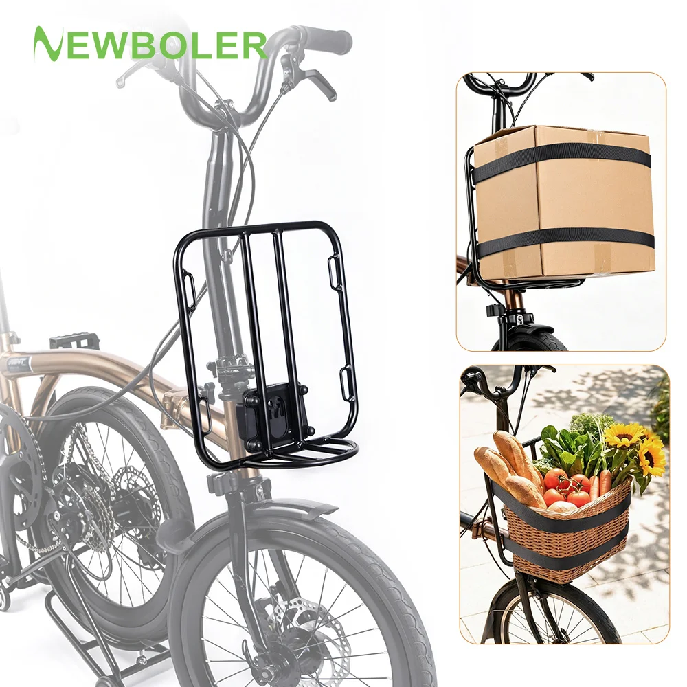 NEWBOLER Model Aluminum Alloy Front Rack for Brompton Bike Bag Front Lightweight Shelf Luggage Rack Bicycle Accessories New
