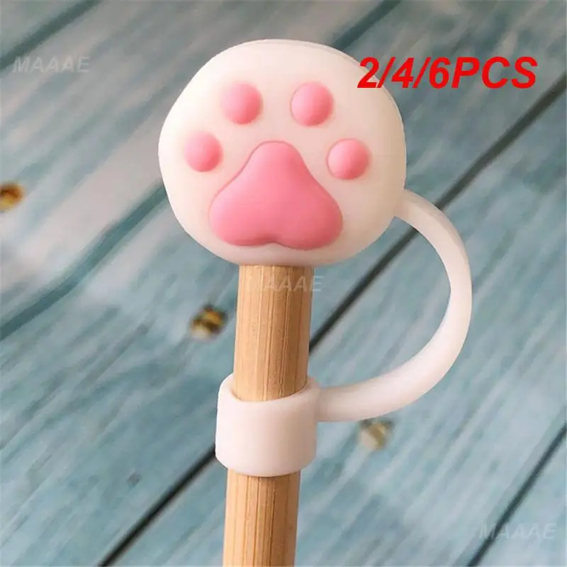 2/4/6PCS Dust-proof Straw Cover Reusable Leak-proof Fashion Popular Interesting Function Durable Reusable Straw Cover