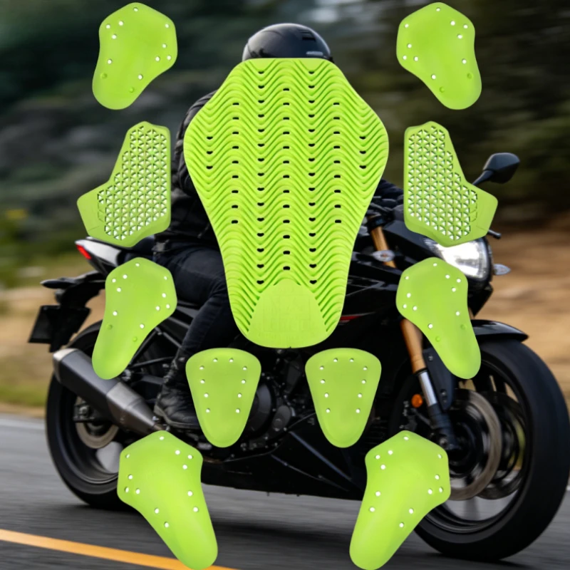 

2026 NEW KOELAIE Motorcycle Armor Set CE Certified Anti Fall Rebound Back Knee Hip Elbow Protector for Riding Jacket Insert