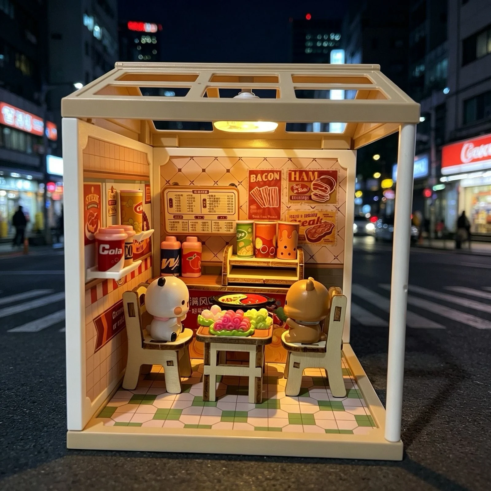 Kit de figurines Bubu et Dudu, maison Hotpot, micro-scène mignonne et féminine, décoration de bureau
