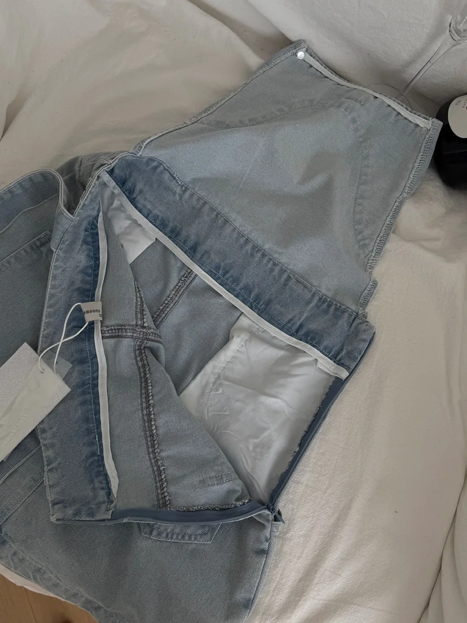

Summer Design Knot Tie Waist Denim ort Skirt Women's Dr Inner oulder Exposure T-irt Pure Desire Faionable Outfit