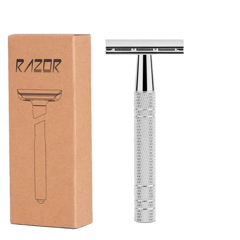 Reusable Metal Double Edge Safety Razor Eco Friendly Smooth Shave Razor Men Women Daily Hair Removing Care Tool