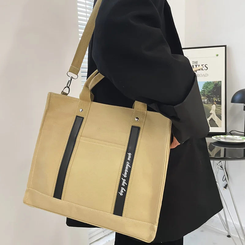 

Women big totess Canvas ladies Hand Bag Casual lady Shoulder messenger bags large capacity Travel Shopping Bags Briefcase Black