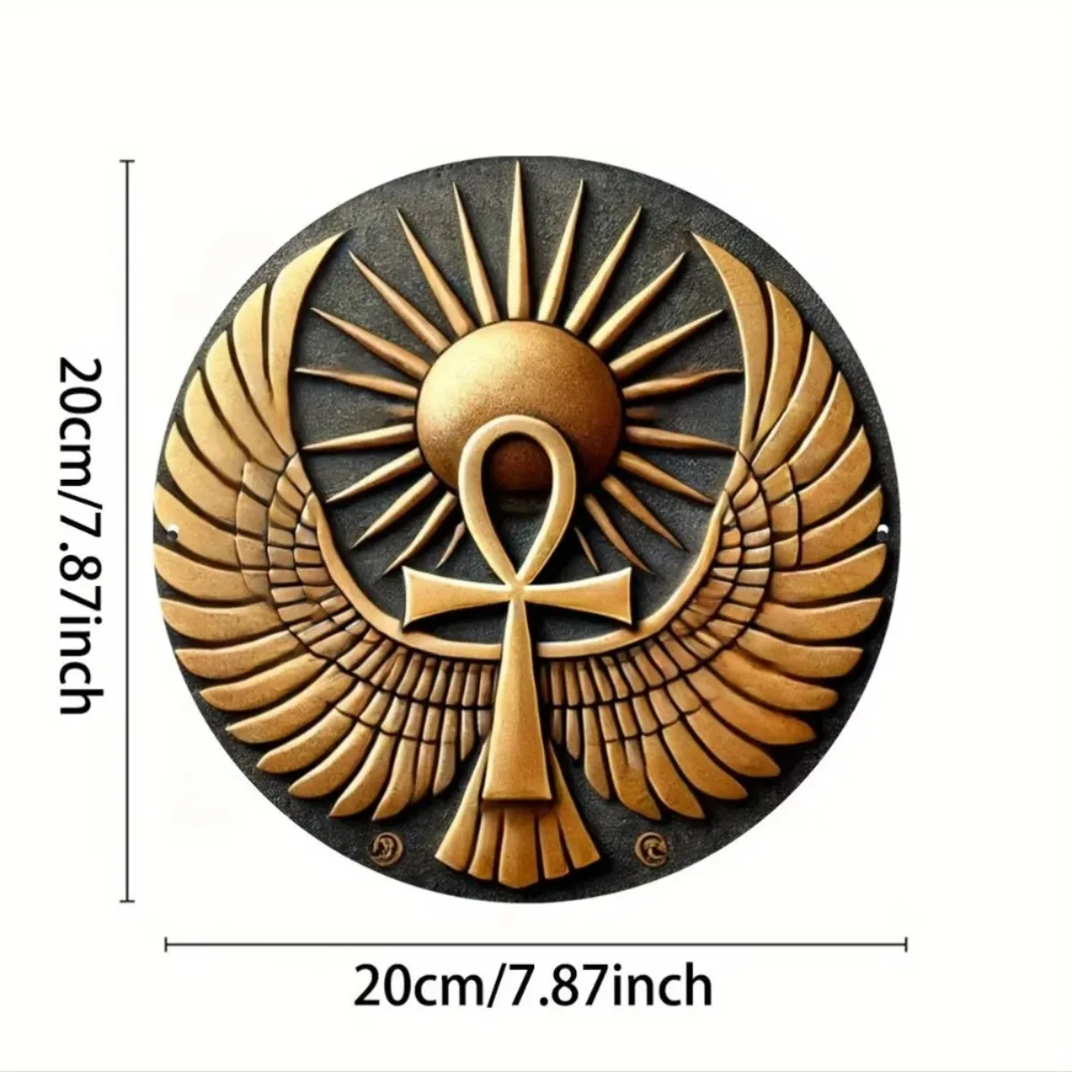 Retro Ankh&Ra Sun Wall Art: Versatile Decor (Home/Kitchen/Bar, Indoor/Outdoor), Excellent Gift Choice