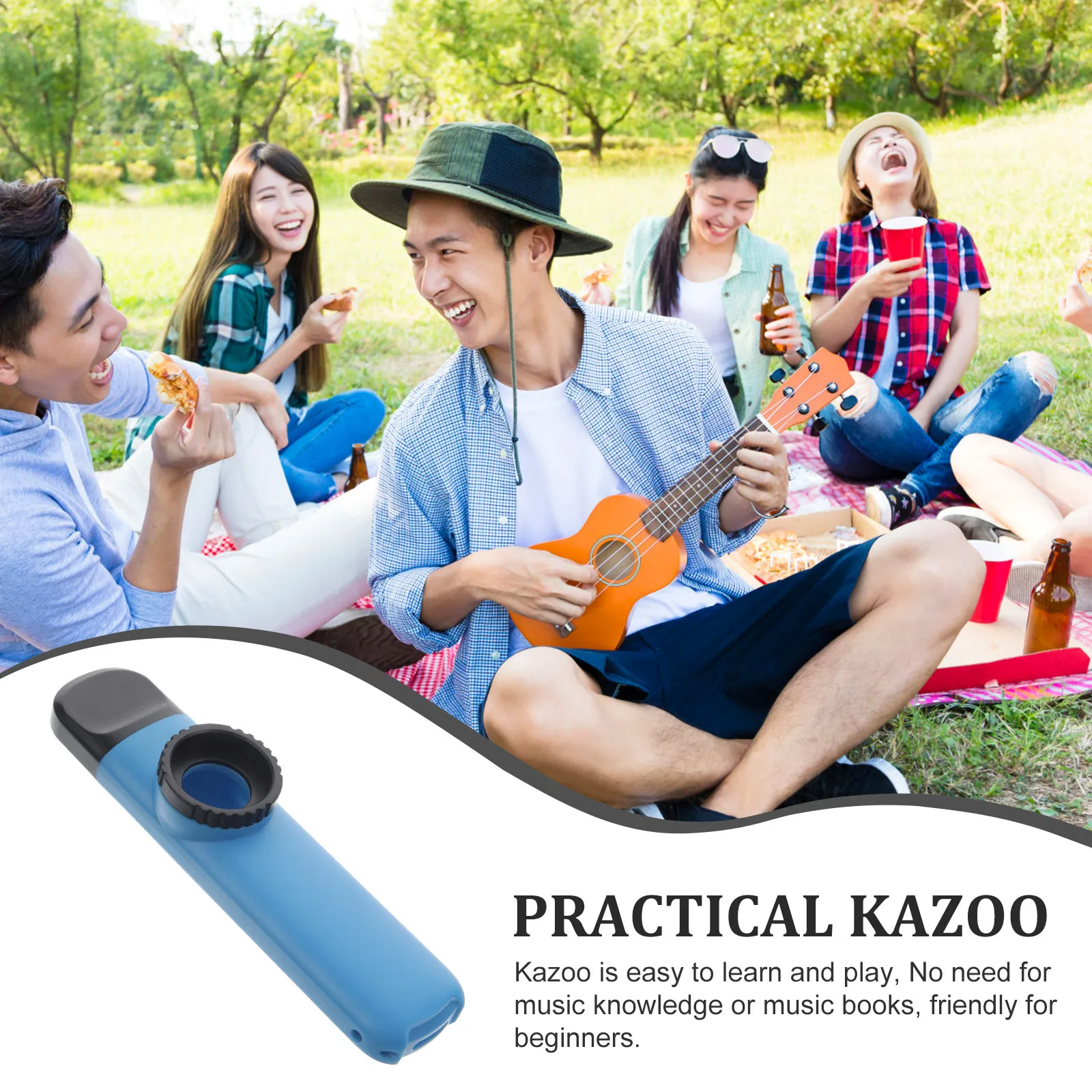 

Small Kazoo Kids Musical Instrument Plastic Kazoo for Beginner Stage Performance Guitar Partner Kazoos Bulk Kazoos for Adults