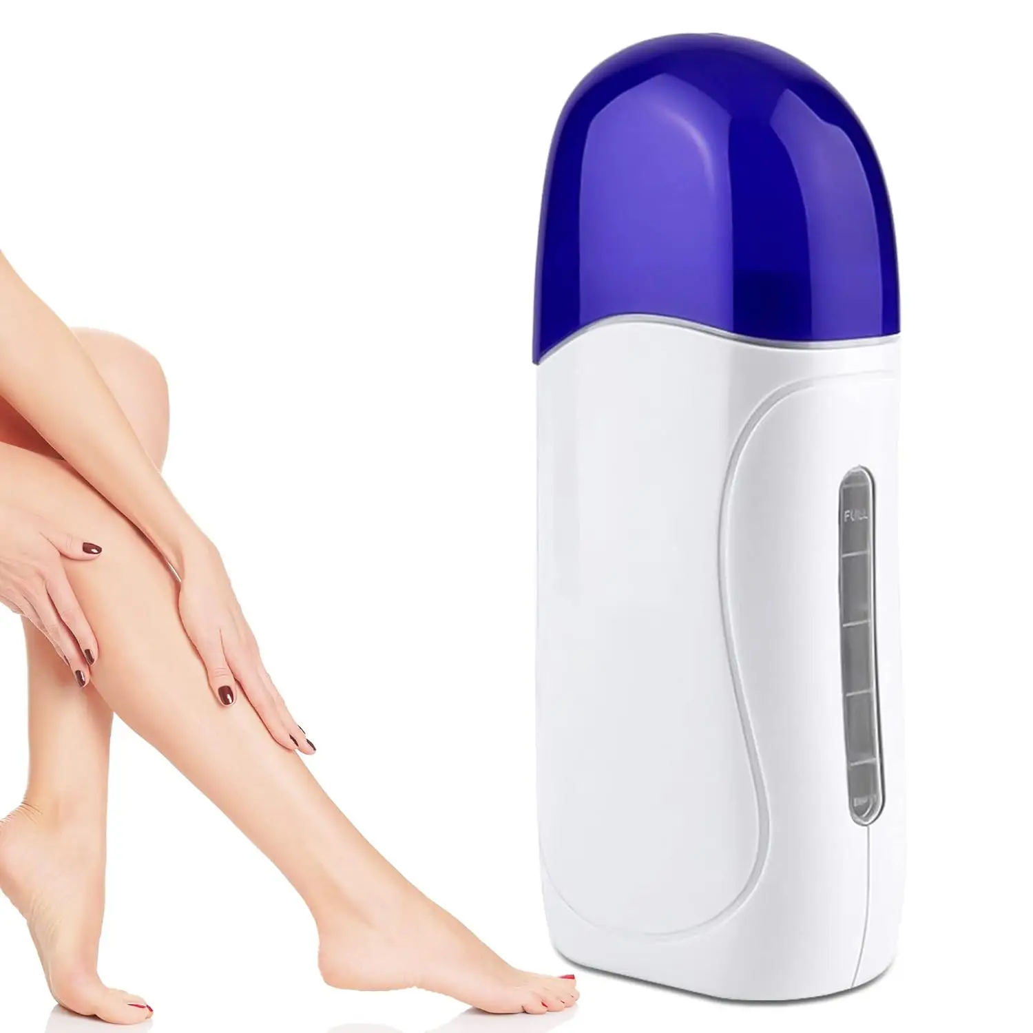 Portable Roller Waxing Heater Machine Roll on Wax Hair Removal for Women & Men - Easy to Use Hair Removal Tool