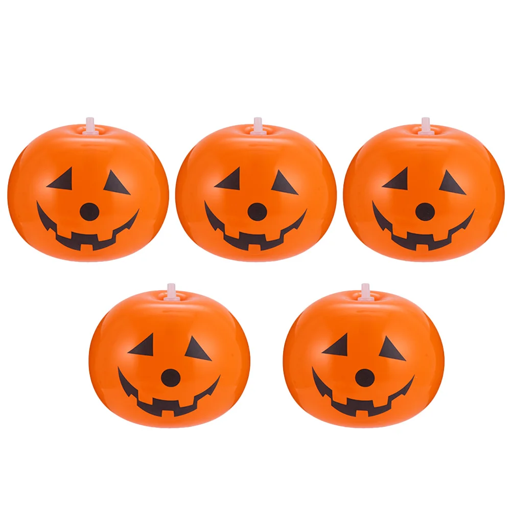 

1Set Inflatable Halloween Pumpkin Latex Balloons LED Light Wear Resistant Quick Inflating Party Decoration Latex Balloons