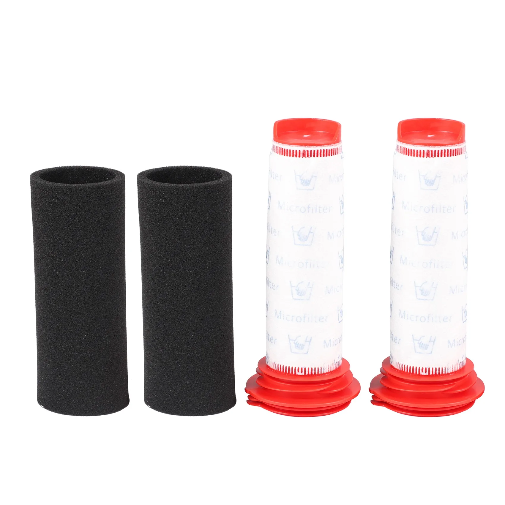 Washable Main Stick Filter + Foam Insert for Bosch Athlet Cordless Vacuum Cleaner (2 of Each)