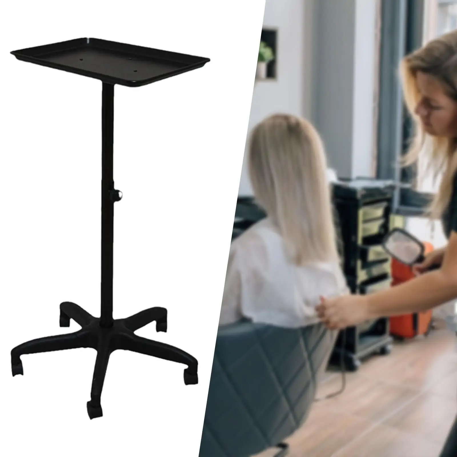 ローリングカート-サロンカート-ヘアエクステンションツールトレイ-実用的な収納トレイ-収納トレイカート-サロンスタジオ